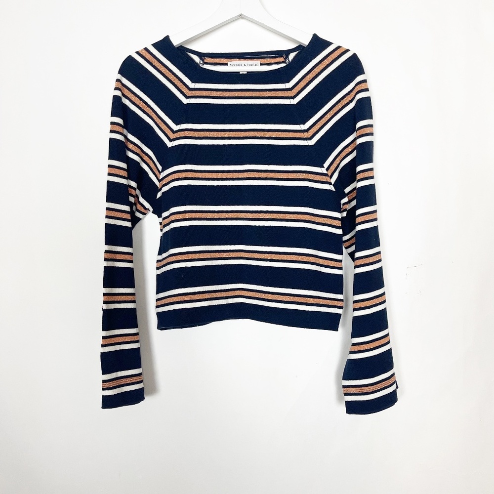 Texture and Thread Madewell Womens Size XS Sweater Black White Long Sleeve